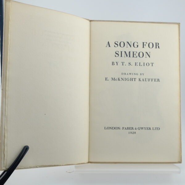 A Song for Simeon by T. S. Eliot. (4) A Song for Simeon by T. S. Eliot. (4)