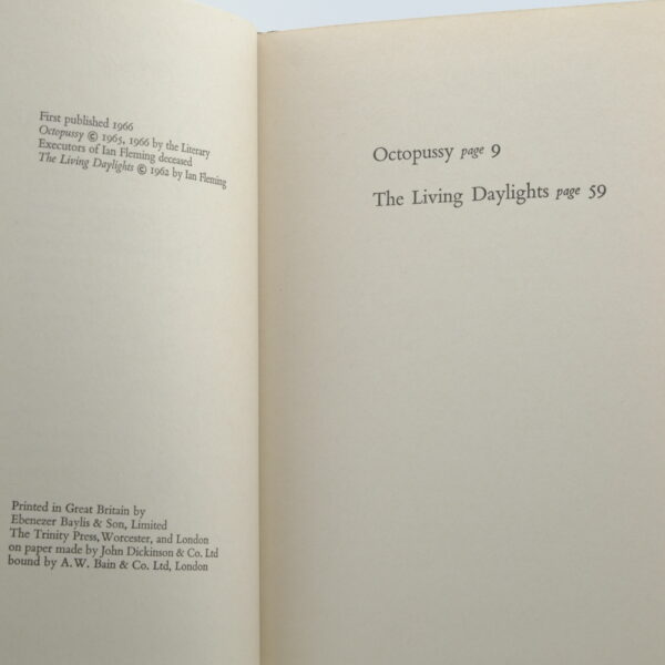 Octopussy by Ian Fleming 1st