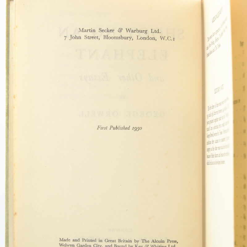 Shooting an Elephant by George Orwell 1st