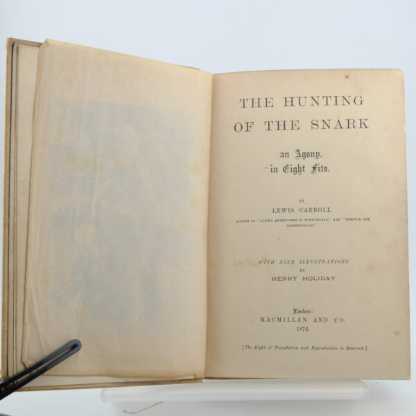 The Hunting of the Snark by Lewis Carroll 1st