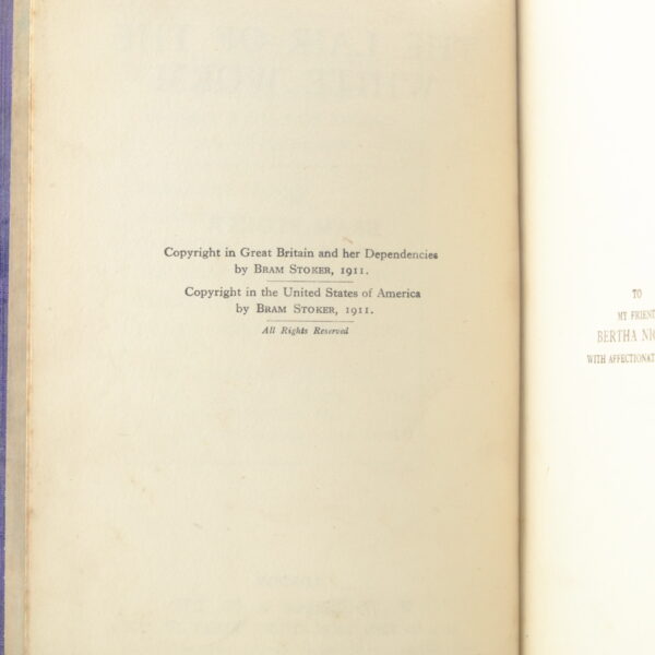 The Lair of the White Worm by Bram Stoker 1st