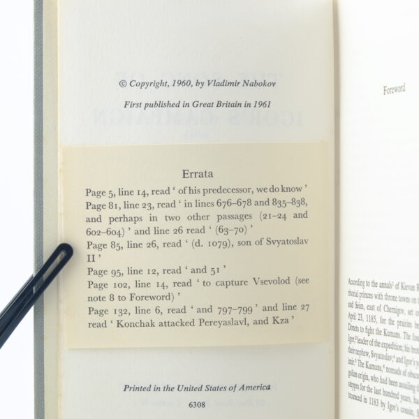 The Song of Igor's Campaign by Vladimir Nabokov