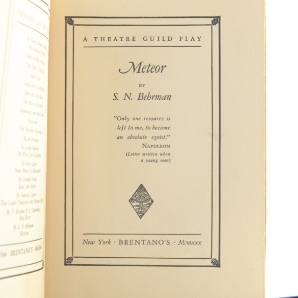 Meteor by S N Behrman