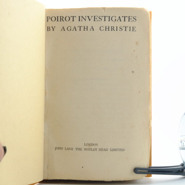 Poirot Investigates 1st edition Agatha Christie
