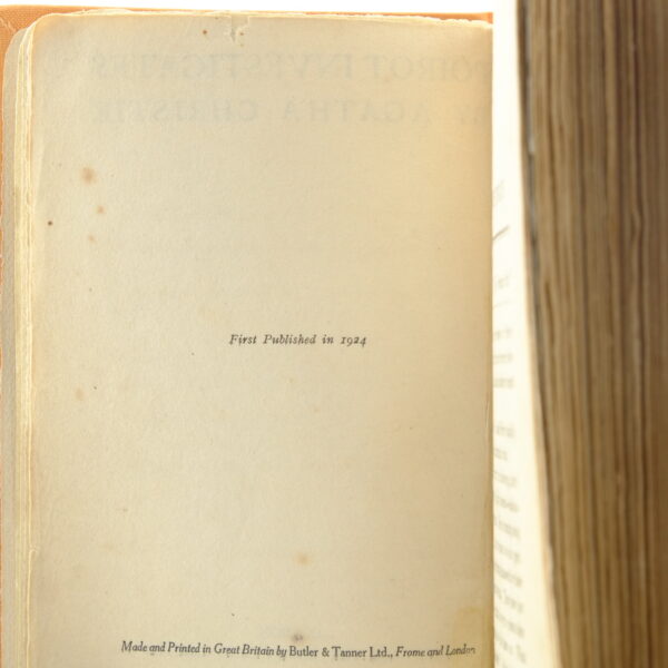 Poirot Investigates 1st edition Agatha Christie