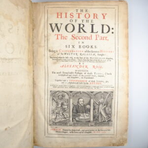 The History of the World 1st edition by Alexander Ross 1652