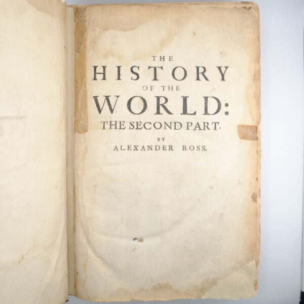 The History of the World 1st edition by Alexander Ross 1652