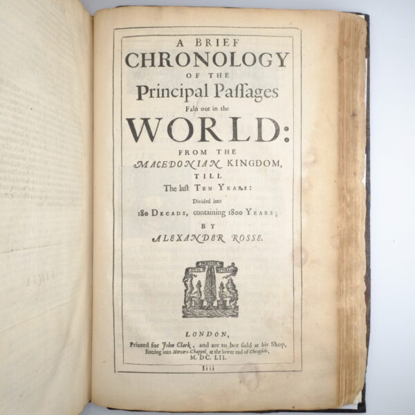 The History of the World 1st edition by Alexander Ross 1652