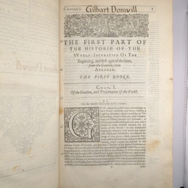 The History of the World by Sir Walter Raleigh 1st edition 1614