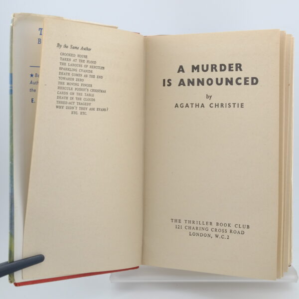 A Murder is Announced by Agatha Christie Thriller Club (4) A Murder is Announced by Agatha Christie Thriller Club