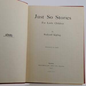 Just So Stories Rudyard Kipling 1st state