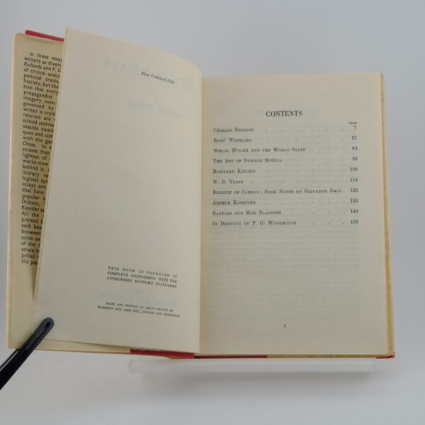 Critical Essays by George Orwell 1st (8) Critical Essays by George Orwell 1st (