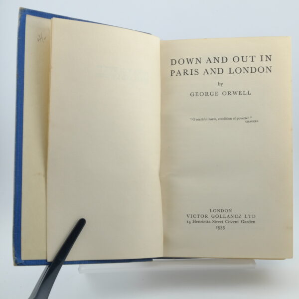 Down and Out by George Orwell