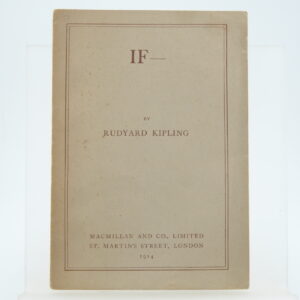 If by Rudyard Kiping1914